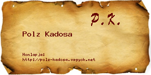 Polz Kadosa névjegykártya